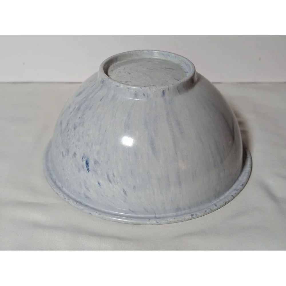 Vintage Melmac Melamine Light Blue & White Speckled Confetti Mixing Bowl 10